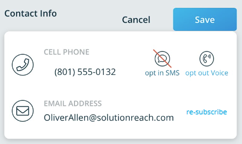 Manually opt a patient in or out of messaging