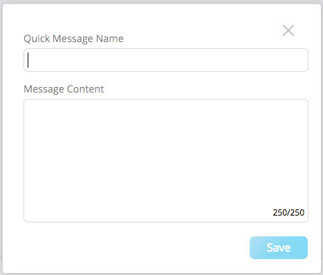 Create a new Quick Message template in SR Conversations
