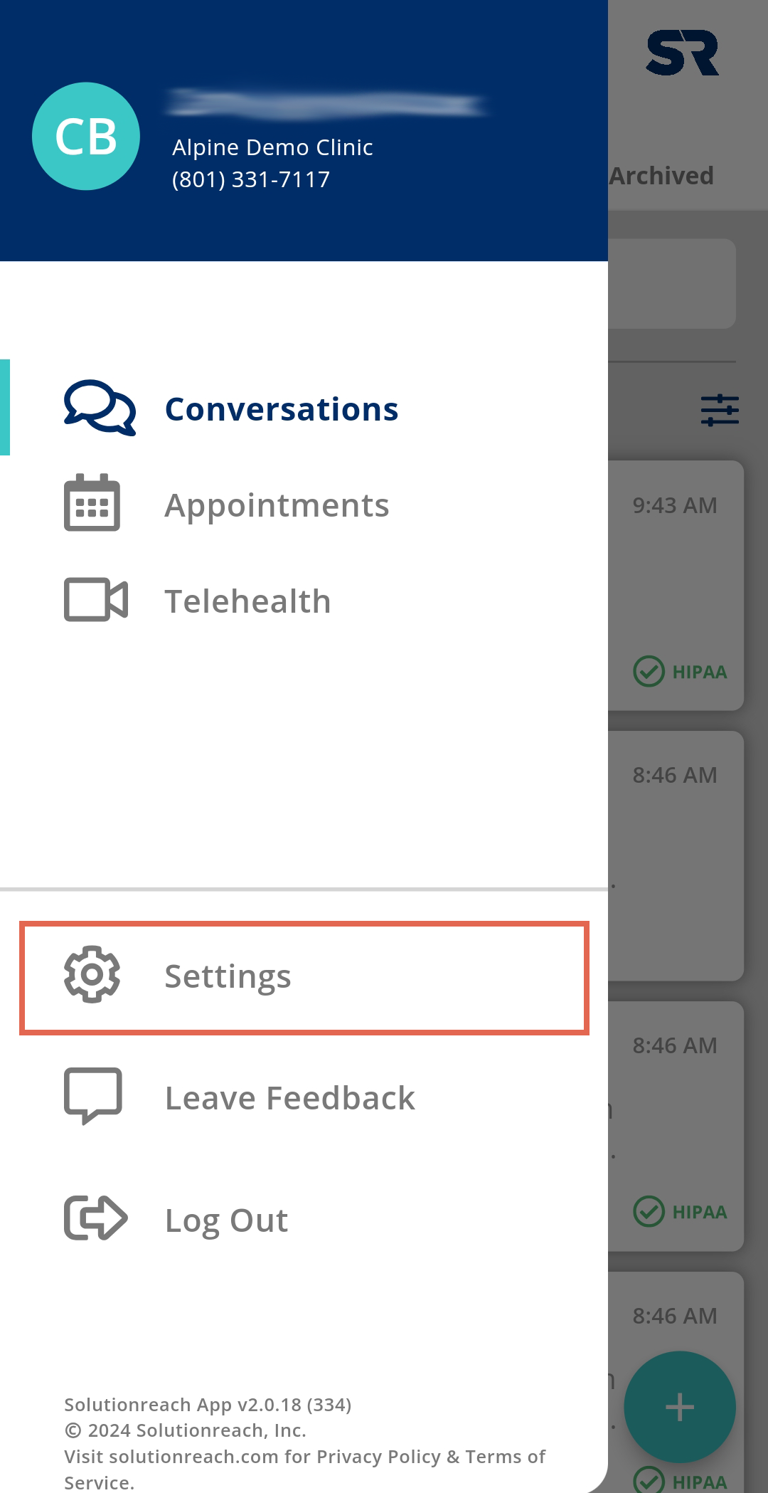 Download and set up Solutionreach mobile app
