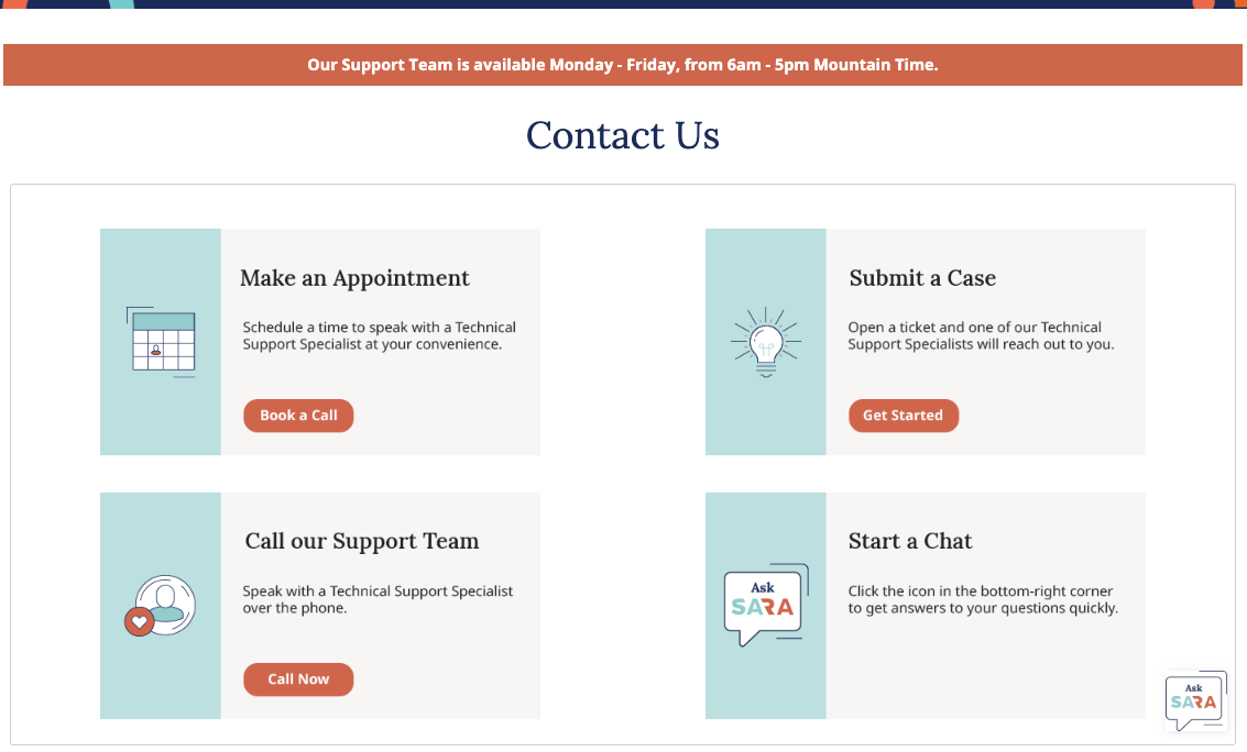 Open a Solutionreach support case